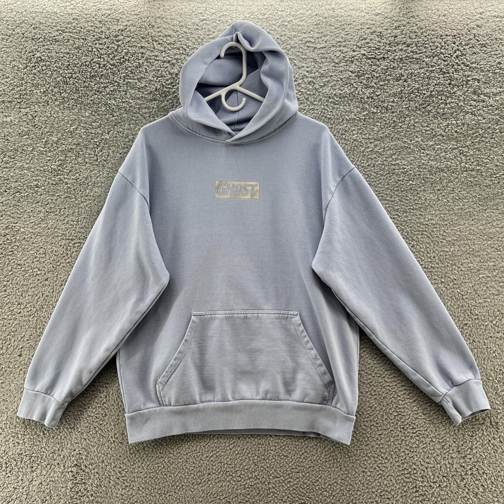 Ghost Hoodie Sweatshirt Mens Large Light Purple Blue Limited Edition Logo